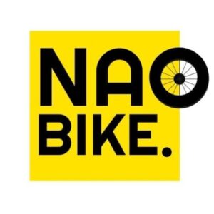 logo naobike roue vélo carré jaune